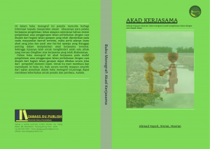 Book Cover: Akad Kerjasama; Sebuah tinjauan ekonomi islam mengenai model pengelolaan lahan dengan cara diupah lahan