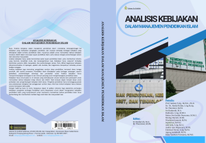 Book Cover: ANALISIS KEBIJAKAN DALAM MANAJEMEN PENDIDIKAN ISLAM