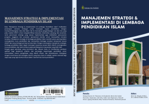 Book Cover: MANAJEMEN STRATEGI & IMPLEMENTASI DI LEMBAGA PENDIDIKAN ISLAM